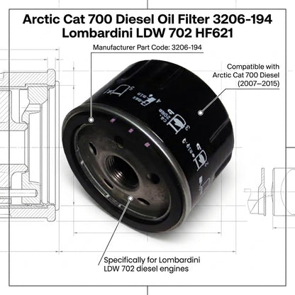 Arctic Cat 700 Diesel Oil Filter 3206-194 Lombardini LDW 702 HF621