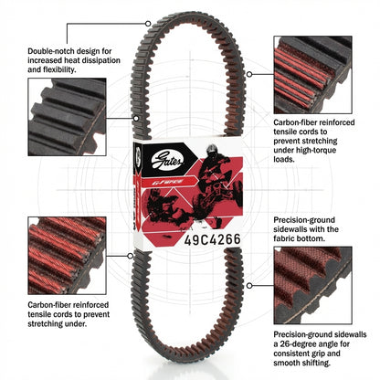 CVT Drive Belt for Can-Am Traxter HD8 HD10 Defender Maverick 422280654 49C4266