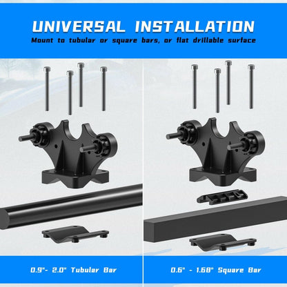 Graspur Double Gun Rack for ATVs - Durable Rubber Coated Mount