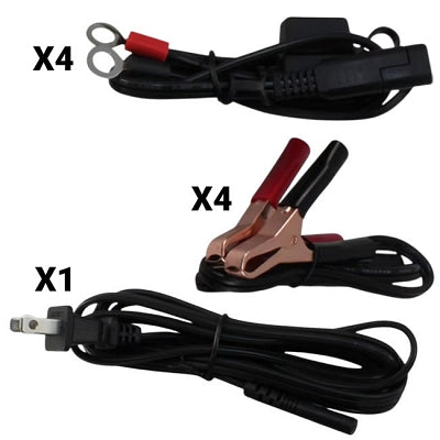 Motobatt 12V Quad Bank Battery Charger 4x2A Maintainer AGM Gel Lead Acid