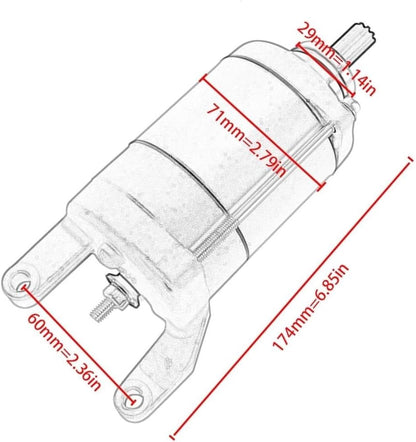 Starter Motor for Honda CB300F CRF250L CRF250RL CBR250R CBR300R 12V New