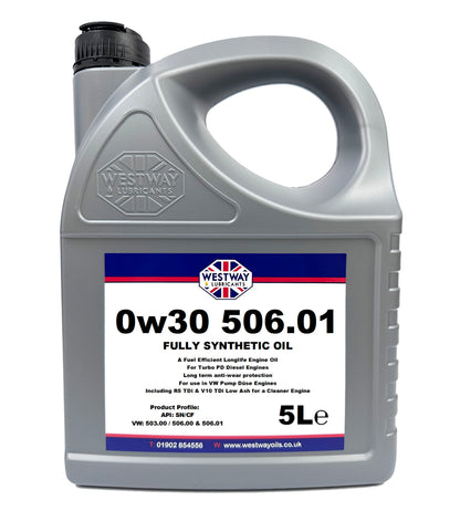 0W30 Fully Synthetic Low SAPS Engine Oil VW 506.01 Spec