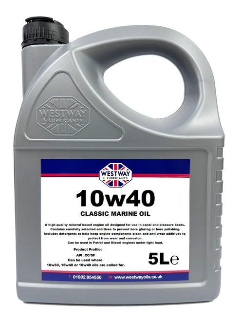 10W40 Mineral Marine Engine Oil for Canal and Pleasure Boats