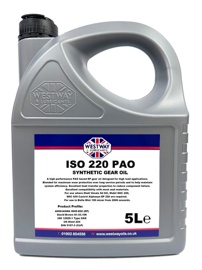 Synthetic Industrial Gear Oil 220 PAO