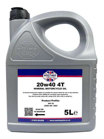 20W40 Mineral Based 4-Stroke Motorcycle Oil