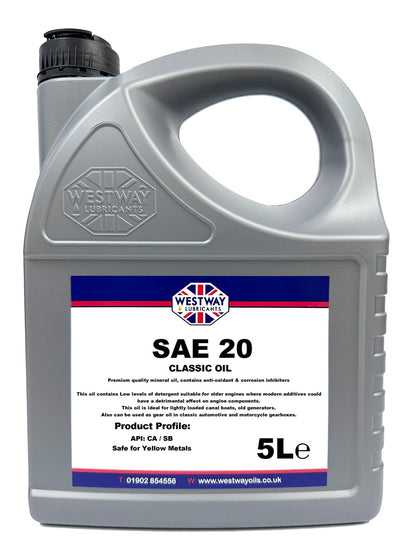 SAE 20 Mineral Classic Motor Oil API CA/SB