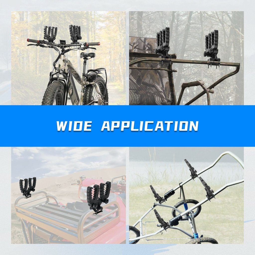 Graspur Double Gun Rack for ATVs - Durable Rubber Coated Mount