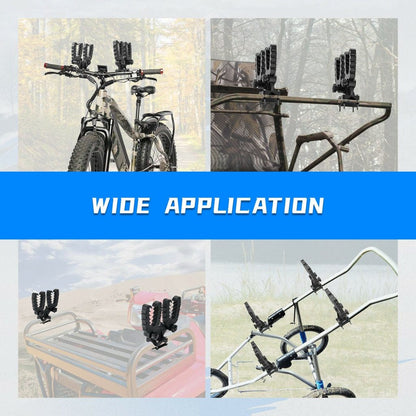 Graspur Double Gun Rack for ATVs - Durable Rubber Coated Mount