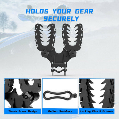 Graspur Double Gun Rack for ATVs - Durable Rubber Coated Mount