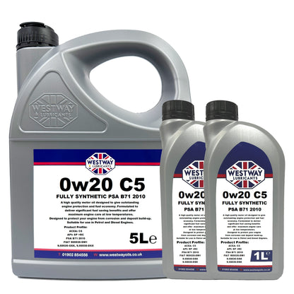 0W20 C5 PSA B71 2010 Spec Synthetic Engine Oil 0w/20
