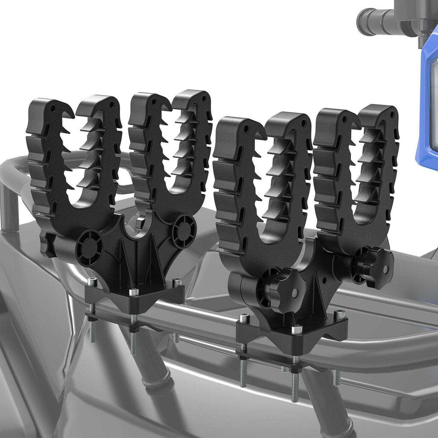 Graspur Double Gun Rack for ATVs - Durable Rubber Coated Mount