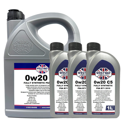 0W20 C5 PSA B71 2010 Spec Synthetic Engine Oil 0w/20