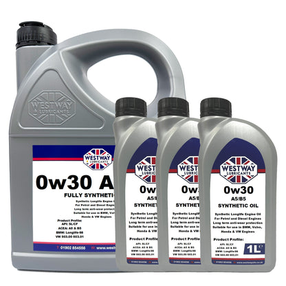 0W30 A5/B5 Fully Synthetic Engine Oil for Honda, Volvo and BMW