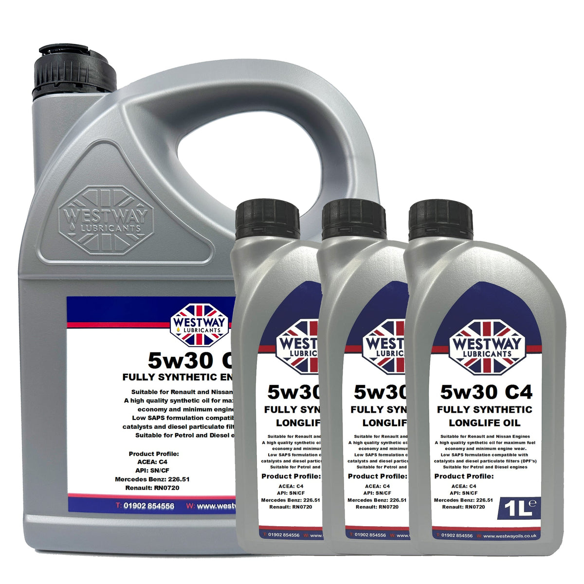 5W30 C4 Fully Synthetic Engine Oil for Renault and Nissan