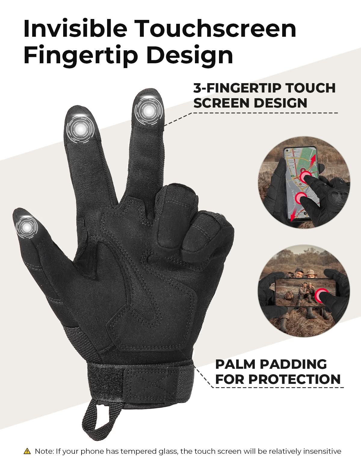 Motorcycle / Tactical Gloves Tan - X-Large