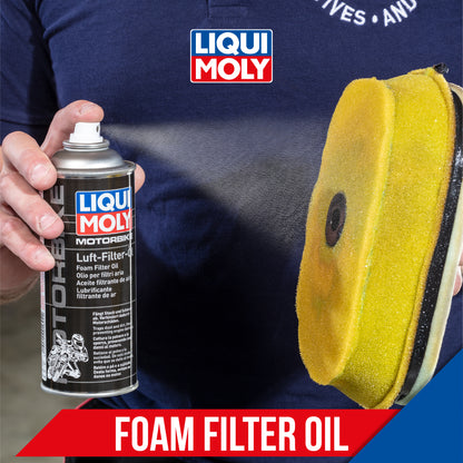 LIQUI MOLY Motorbike Foam Filter Oil Spray 400ml for Foam and Fabric Filters