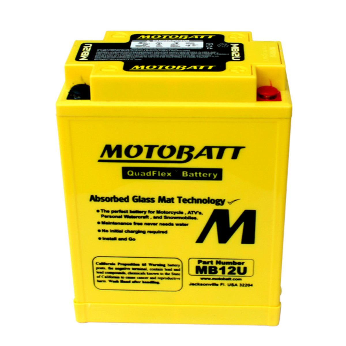 Motobatt MB12U 12V 6Ah AGM Motorcycle Battery