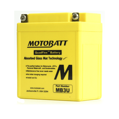 Motobatt MB3U 12V 3.8Ah AGM Motorcycle Battery