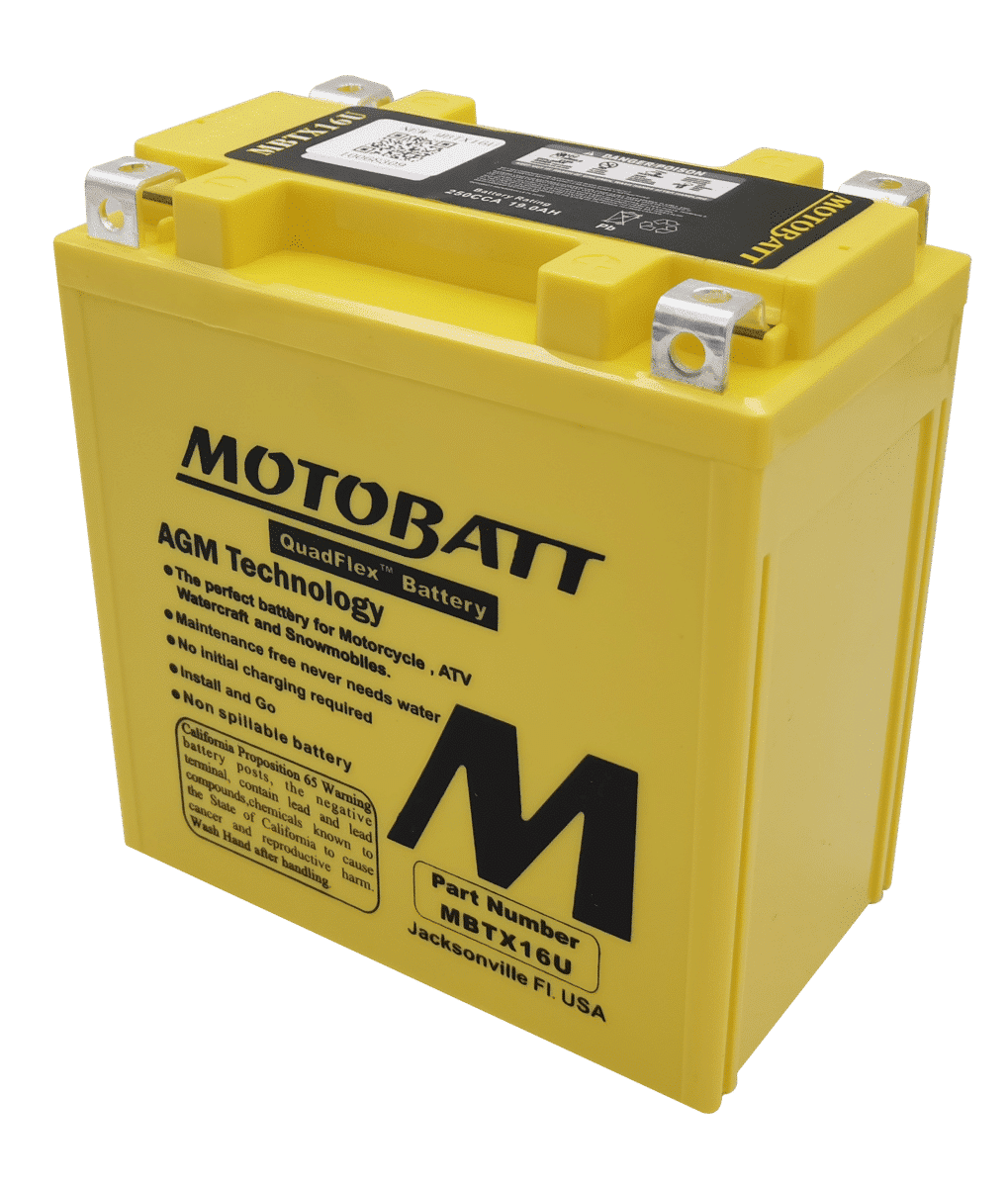 Motobatt MBTX16U 12V 19Ah AGM Motorcycle Battery