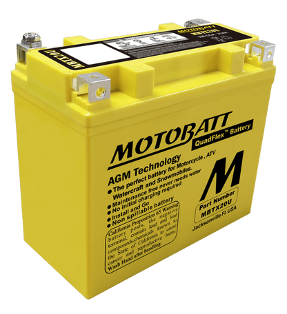 MotoBatt MBTX20U 12V 21Ah AGM Motorcycle Battery