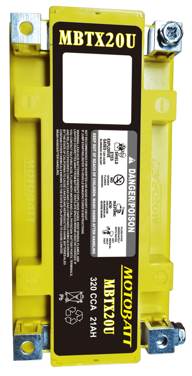 MotoBatt MBTX20U 12V 21Ah AGM Motorcycle Battery