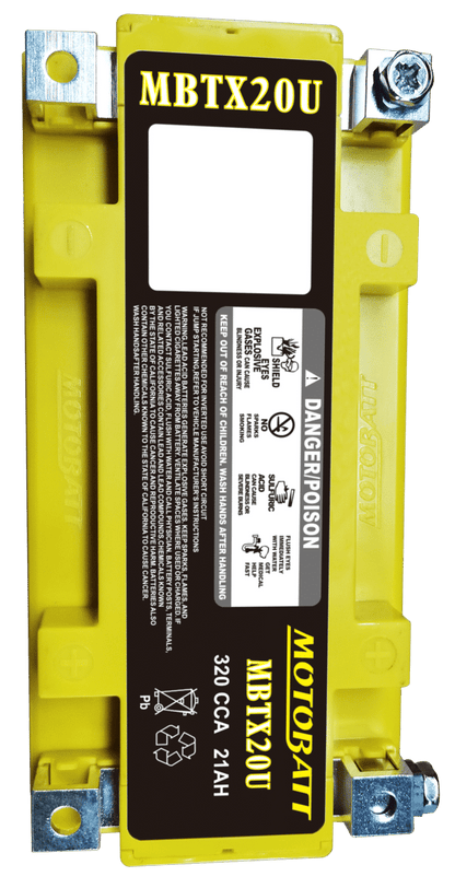 MotoBatt MBTX20U 12V 21Ah AGM Motorcycle Battery