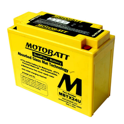 Motobatt MBTX24U 12V AGM Powersports Battery 25Ah 350 CCA