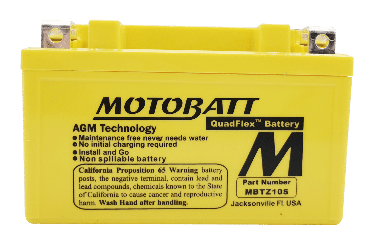 Motobatt MBTZ10S 12V 8.6Ah AGM Motorcycle Battery