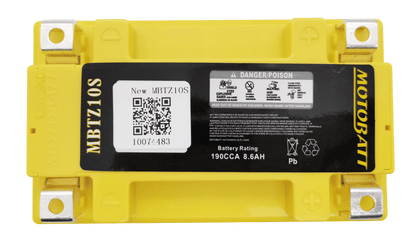 Motobatt MBTZ10S 12V 8.6Ah AGM Motorcycle Battery