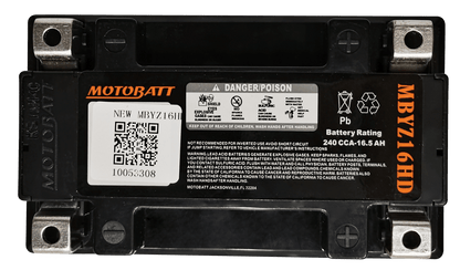 Motobatt MBYZ16HD 12V 16Ah AGM Sealed Lead Acid Battery