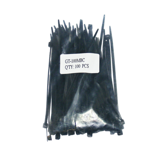 100 Pack Nylon Cable Ties 100mm x 2.5mm for Electrical Cable Management