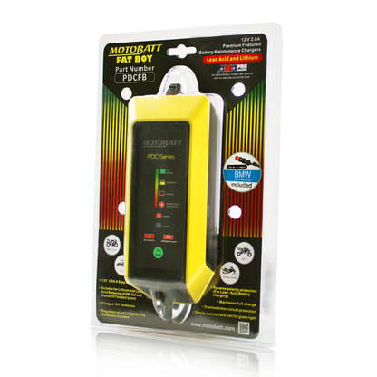 Motobatt Fat Boy 12V Battery Charger for Lithium and Lead Acid Batteries