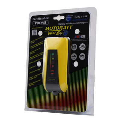Motobatt Water Boy 6V/12V Waterproof Battery Charger for AGM, GEL & Standard Batteries