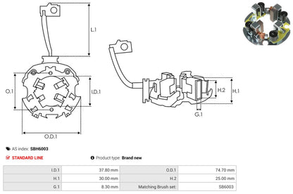 Starter Motor Brush Holder Kit for Triumph Tiger 800 XC XR XRT XCA 2011-2020