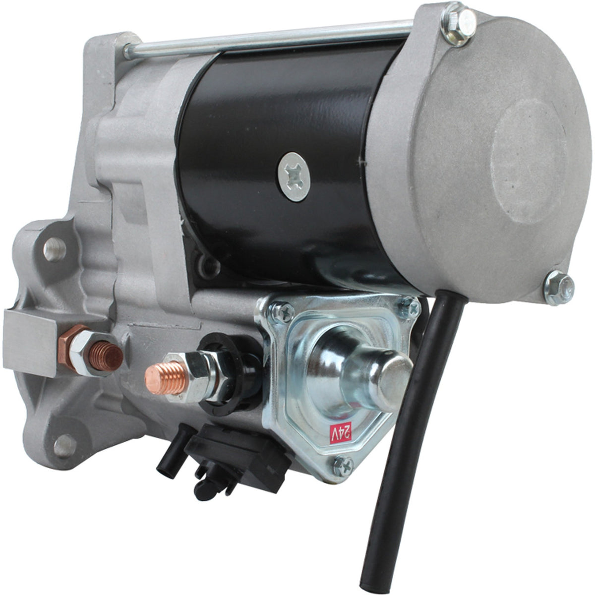 Starter motor for John Deere graders - 24V, 11 tooth, OSGR