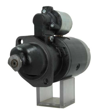 Black mechanical component on a white background