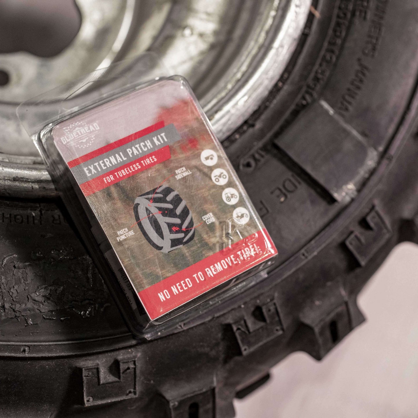 GlueTread External Patch Kit for Off-Road Tire Repairs