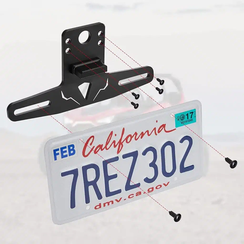 Aluminium LED Number Plate Holder 12V for ATV Quad UTV Trailer
