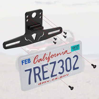 Aluminium LED Number Plate Holder 12V for ATV Quad UTV Trailer
