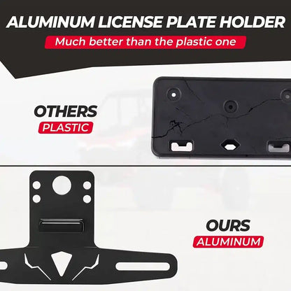 Aluminium LED Number Plate Holder 12V for ATV Quad UTV Trailer