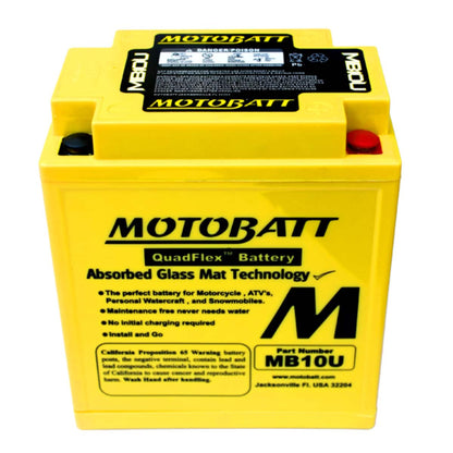 Motobatt MB10U 12V 14.5AH AGM Motorcycle Battery with 175 CCA