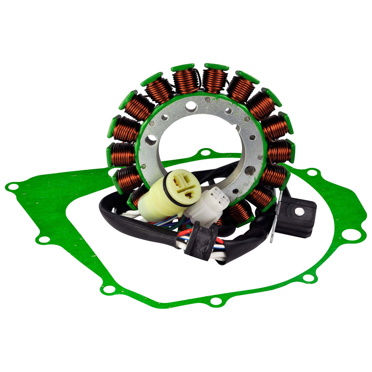 High Output Stator 300 W + Stator Cover Gasket for Yamaha Raptor 350 Warrior 350 Wolverine