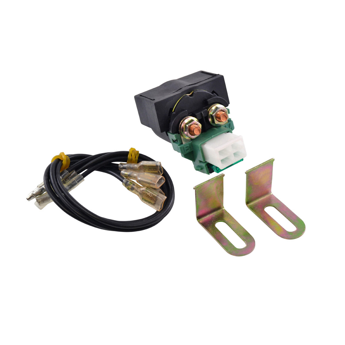 Universal Starter Relay Solenoid Switch with Multiple Connectors ( UTV ATV Motorcycle Wate