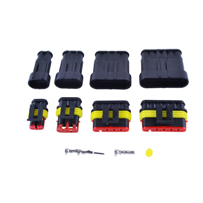 384 pcs Connector AMP Kit Replacement for TE Connectivity AMP Superseal 2-Way / 3-Way / 5-