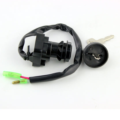 Black ignition key switch with wires and key for Kawasaki KLF300, KLF400, KVF400 ATV