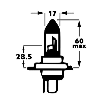 HYPER Narva H4 Halogen Bulb 12V 35/35W PX43T for Suzuki & Yamaha