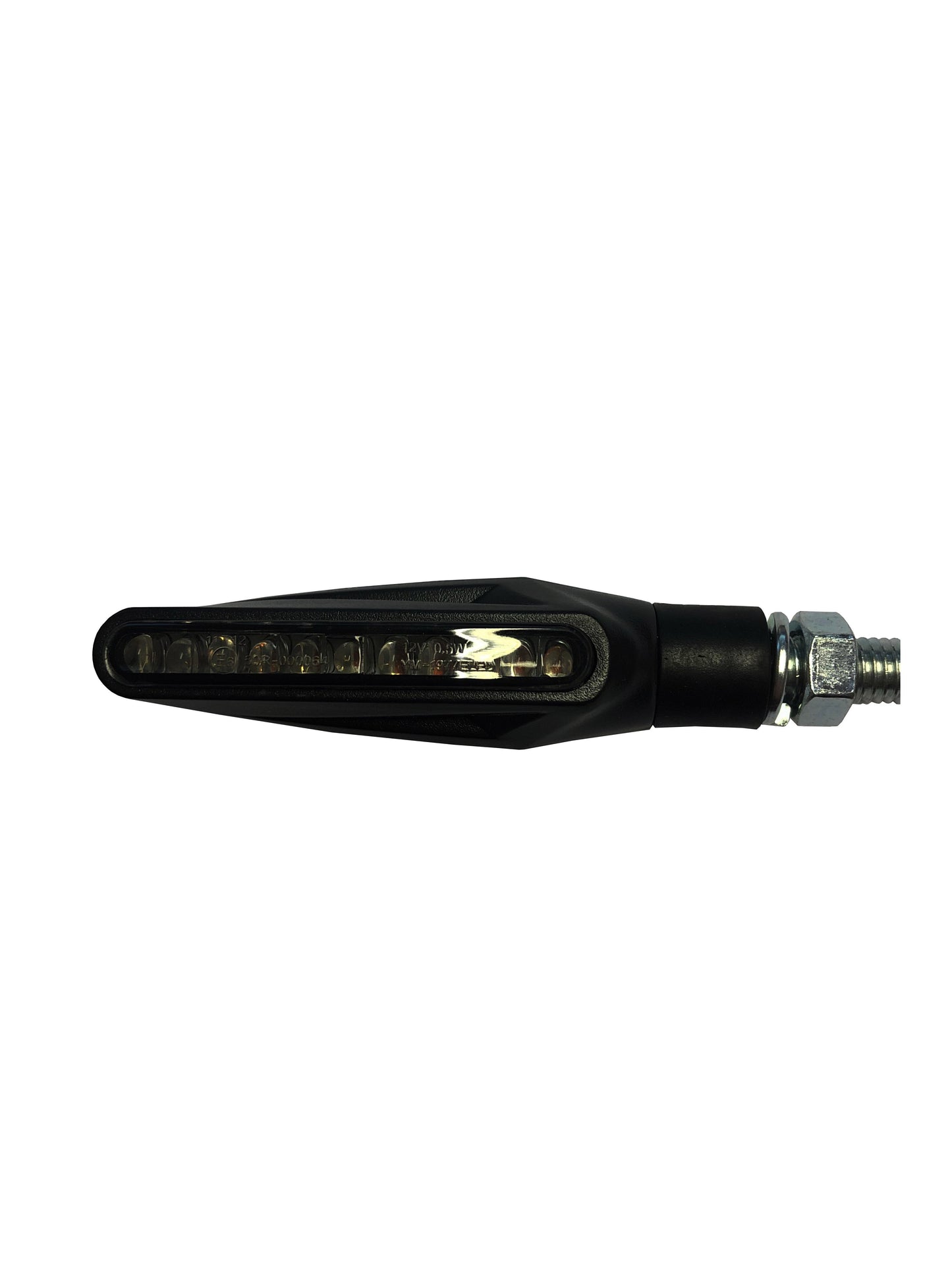 LED Indicator Pair with Smoke Lens and Black Stem