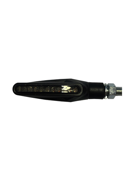 LED Indicator Pair with Smoke Lens and Black Stem
