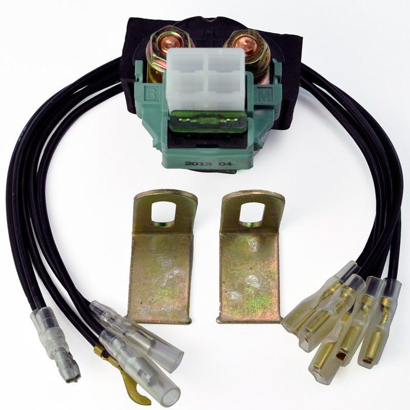 Universal 12V Starter Relay Solenoid Kit with Multiple Connectors for Starter Motor