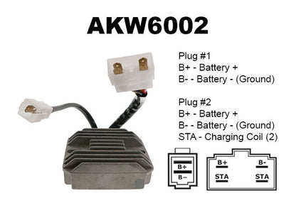 Kawasaki Regulator Rectifier for Commercial Walk-Behind Mowers AKW6002